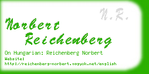 norbert reichenberg business card